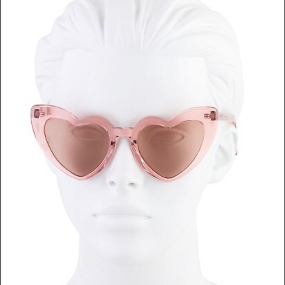 Saint Lauren Heart sunglasses, gold color , brand new
